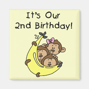 Triplets 2nd - Two Boys/ One Girl Tshirts Magnet