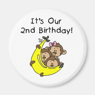 Triplets 2nd - Two Boys/ One Girl Tshirts Magnet