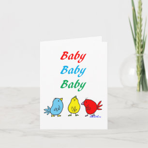 Triplets Carte pour notes de naissance