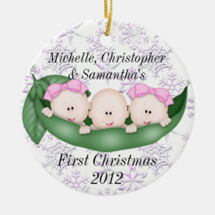 Triplets First Christmas Ornament
