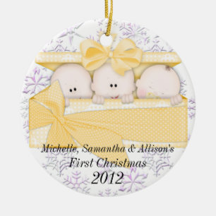 Triplets First Christmas Ornament