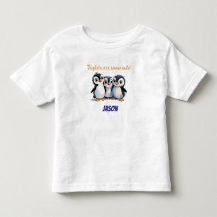 Triplets Gift, Snow Cute Penguins, Triplet Name Toddler T-shirt