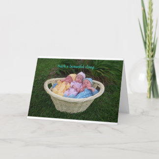 Triplets Thank You Card