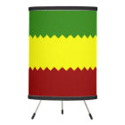 Lampe drapeau panafricaine rouge, or et vert Rasta