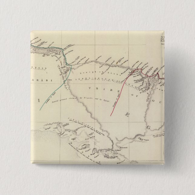 Tripoli, Egypt 2 Inch Square Button (Front)