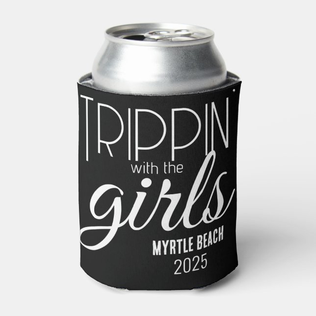 Trippin' with the Girls Personalized Can Cooler (Can Front)