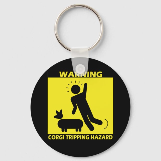 Tripping Hazard - Corgi Keychain (Front)