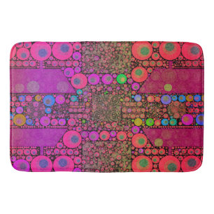 Trippy Abstract Leopard Bath Mat