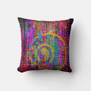 Trippy Abstract Throw Pillow