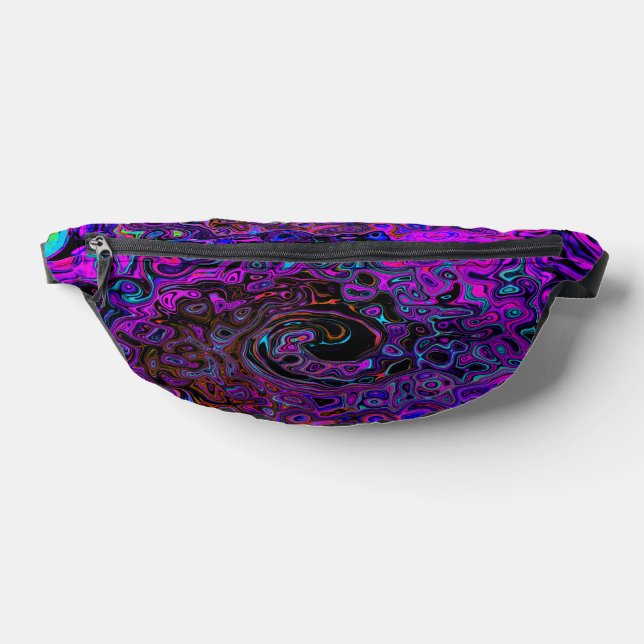 Trippy Black et Magenta Retro Liquid Swirl (Poser)