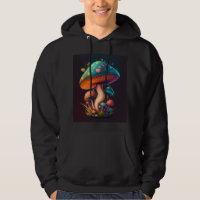 Trippy Blue Amanita Muscaria mushroom Hoody