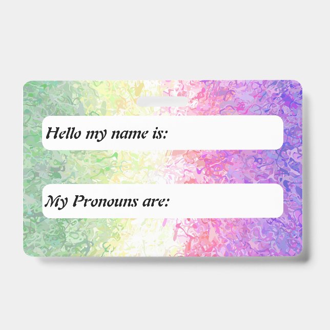 Trippy Boho Customizable Genderdoe Pride Flag      Badge (Front)