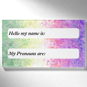 Trippy Boho Customizable Genderdoe Pride Flag      Name Tag