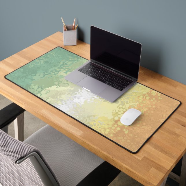 Trippy Boho Groovy Abstract Genderflor Pride Flag Desk Mat (Office 2)
