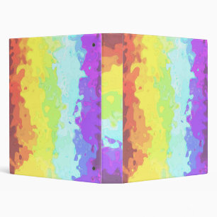 Trippy Boho Groovy Abstract Neurogender Pride Flag Binder