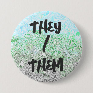 Trippy Boho Groovy Grungy Autoromantic Pride Flag 3 Inch Round Button