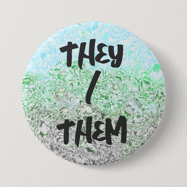 Trippy Boho Groovy Grungy Autoromantic Pride Flag 3 Inch Round Button (Front)