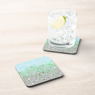 Trippy Boho Groovy Grungy Autoromantic Pride Flag Coaster