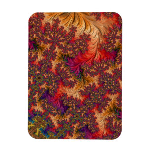 Trippy Bright Dazzling Branching Abstract Fractal Magnet