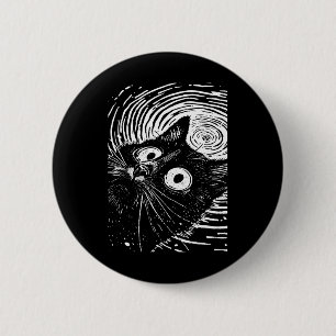 Trippy Cat Pastel Goth Gothic Grunge Alt Punk Weir 2 Inch Round Button