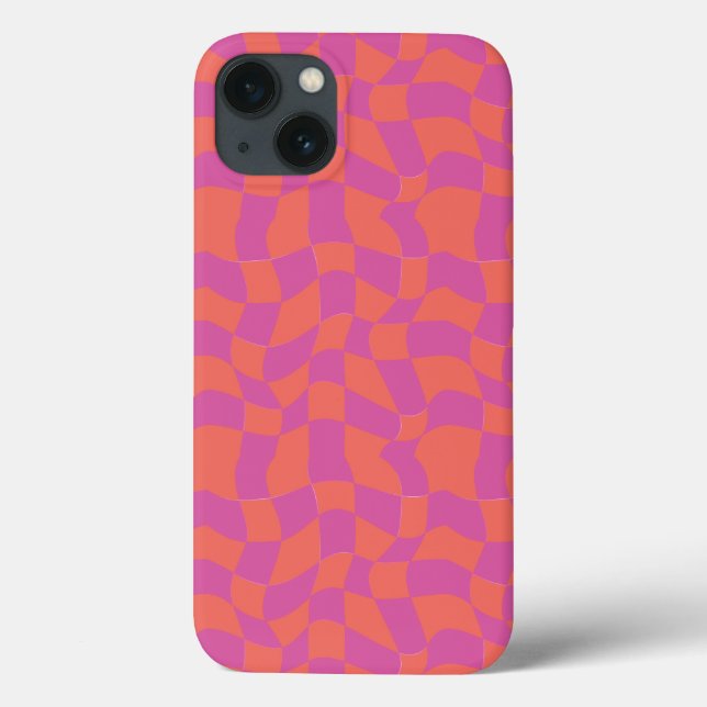 Trippy Chequerboard iPhone case (Back)