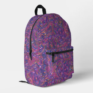 Trippy Colorful 3D Swirls Printed Backpack