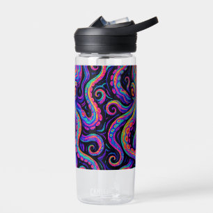 Trippy Colorful Octopus  Water Bottle