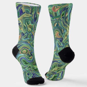 Trippy Colourful 3D Swirls Socks