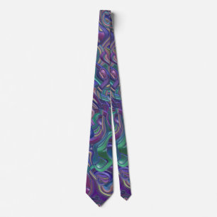 Trippy Colourful 3D Swirls   Tie