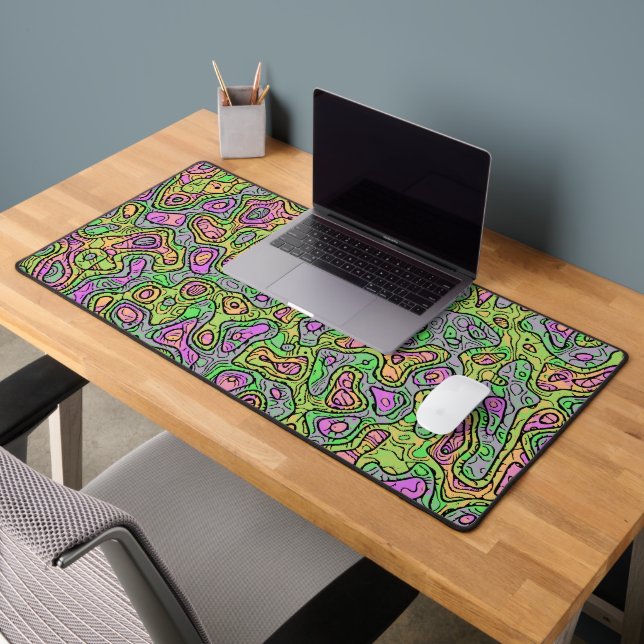 Trippy Colourful Blob Desk Mat (Office 2)