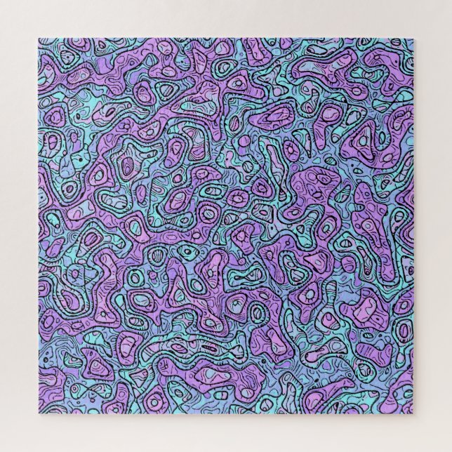 Trippy Colourful Blob Jigsaw Puzzle (Vertical)