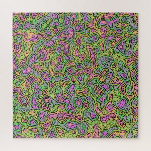 Trippy Colourful Blob Jigsaw Puzzle