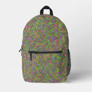 Trippy Colourful Blob Printed Backpack