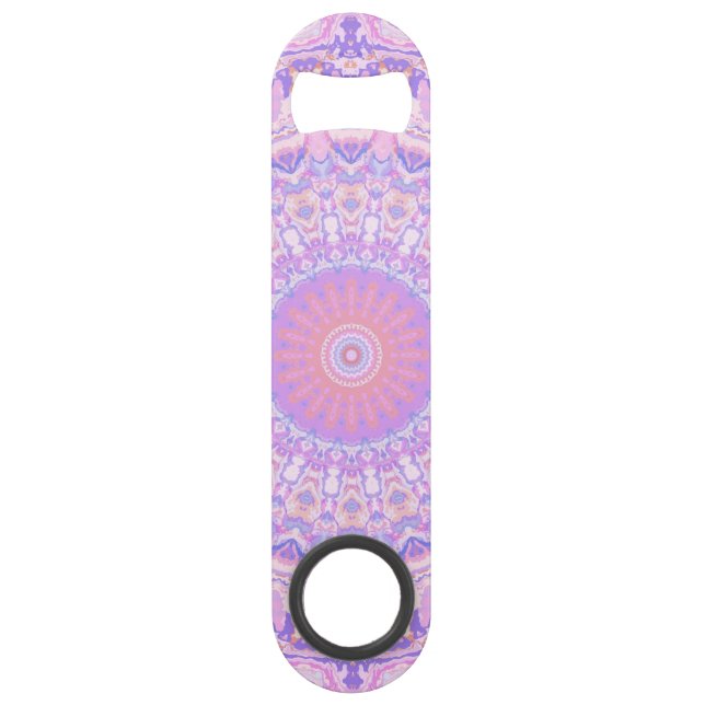 Trippy Colourful Intricate Boho Hippie Mandala Bar Key (Front)