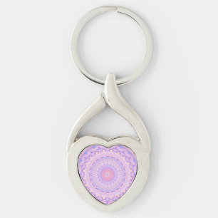 Trippy Colourful Intricate Boho Hippie Mandala Keychain