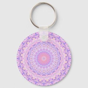 Trippy Colourful Intricate Boho Hippie Mandala Keychain