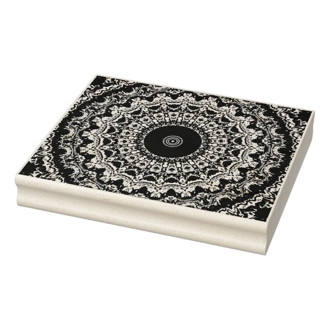 Trippy Colourful Intricate Boho Mandala Rubber Stamp (Stamp)