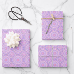 Trippy Colourful Intricate Boho Mandala Wrapping Paper Sheet