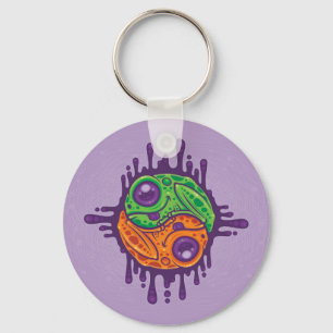 Trippy Drippy Frog Yin Yang Keychain