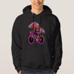 Trippy EDM Bicyclist Mushroom Art Psychedelic Hoodie<br><div class="desc">Trippy EDM Bicyclist Mushroom Art Psychedelic</div>
