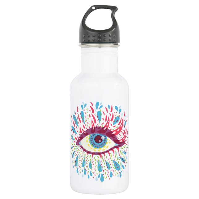 Trippy Eye Psychedelic Art 532 Ml Water Bottle (Front)