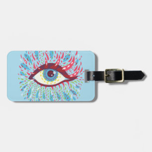 Trippy Eye Psychedelic Art Luggage Tag