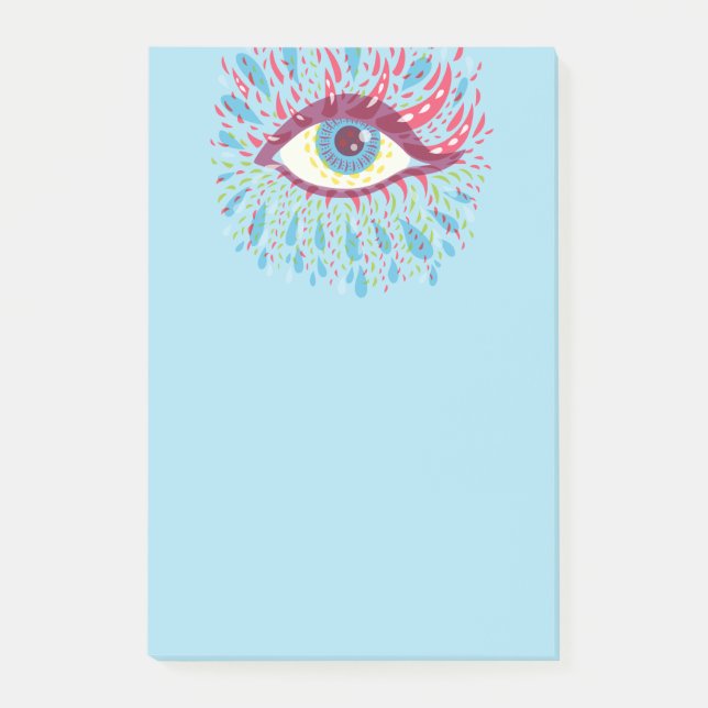 Trippy Eye Psychedelic Art Post-it Notes (Front)