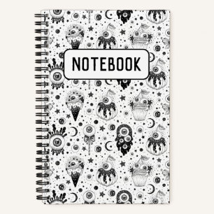 Trippy Eyeball Eyes and Stars Weird Notebook