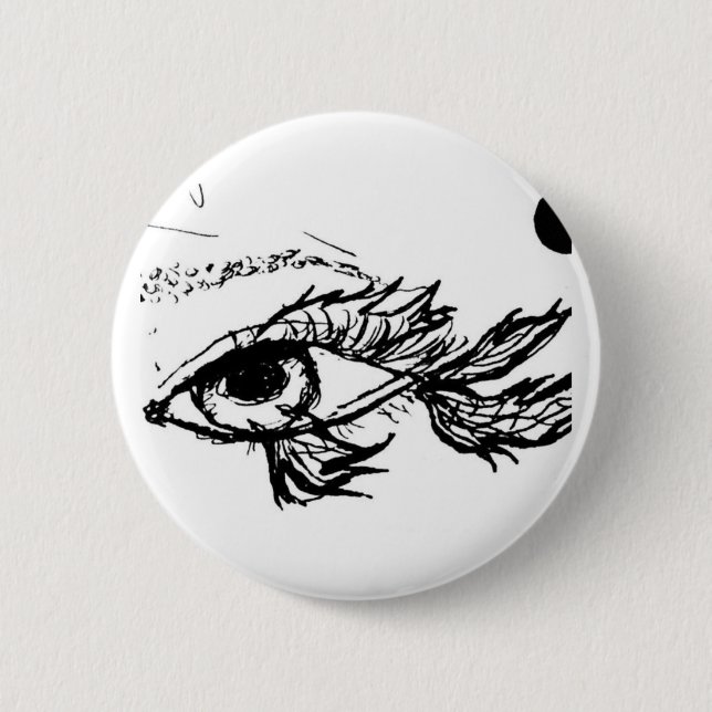 Trippy Fish Button (Front)