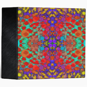 Trippy Florescent Animal Print Binder