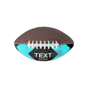 Trippy Florescent Turquoise Zebra Abstract Football