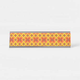 Trippy Flowers  Desk Name Plate