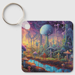 Trippy forest Keychain