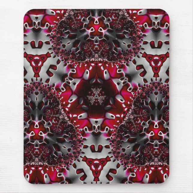 Trippy Fractal Art coaster Mouse Pad (Front)